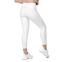 Load image into Gallery viewer, Grecian Pattern White Leggings.
